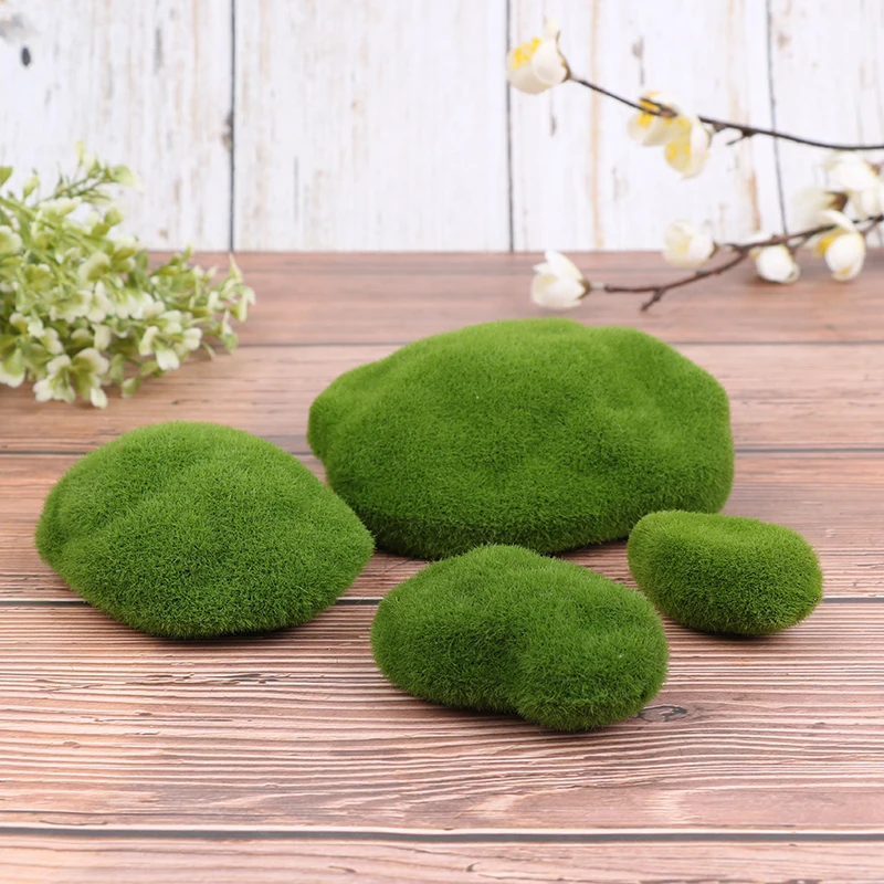 Terrarium Moss Art - 4Pcs Micro Landscape Artificial Moss Stone