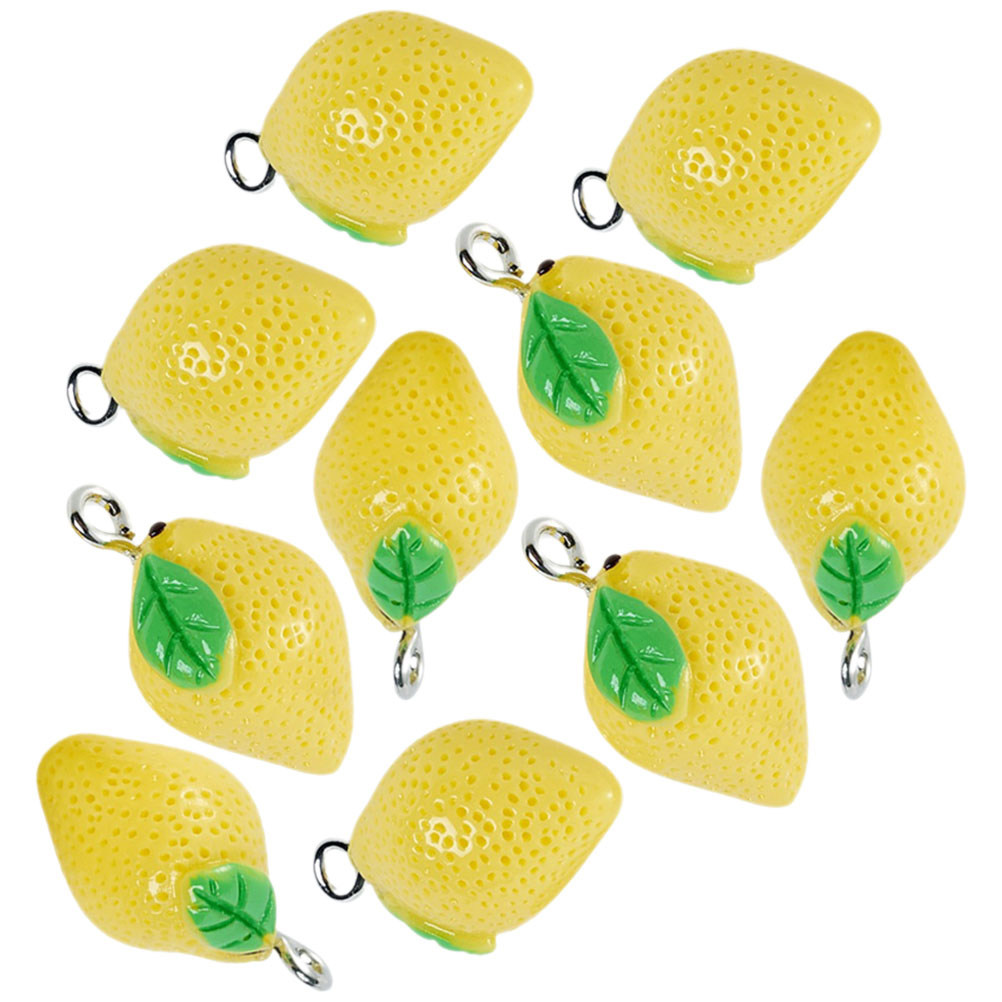 Resin Crafts Diy - 10Pcs Mini Lemon Charms Resin Fruit