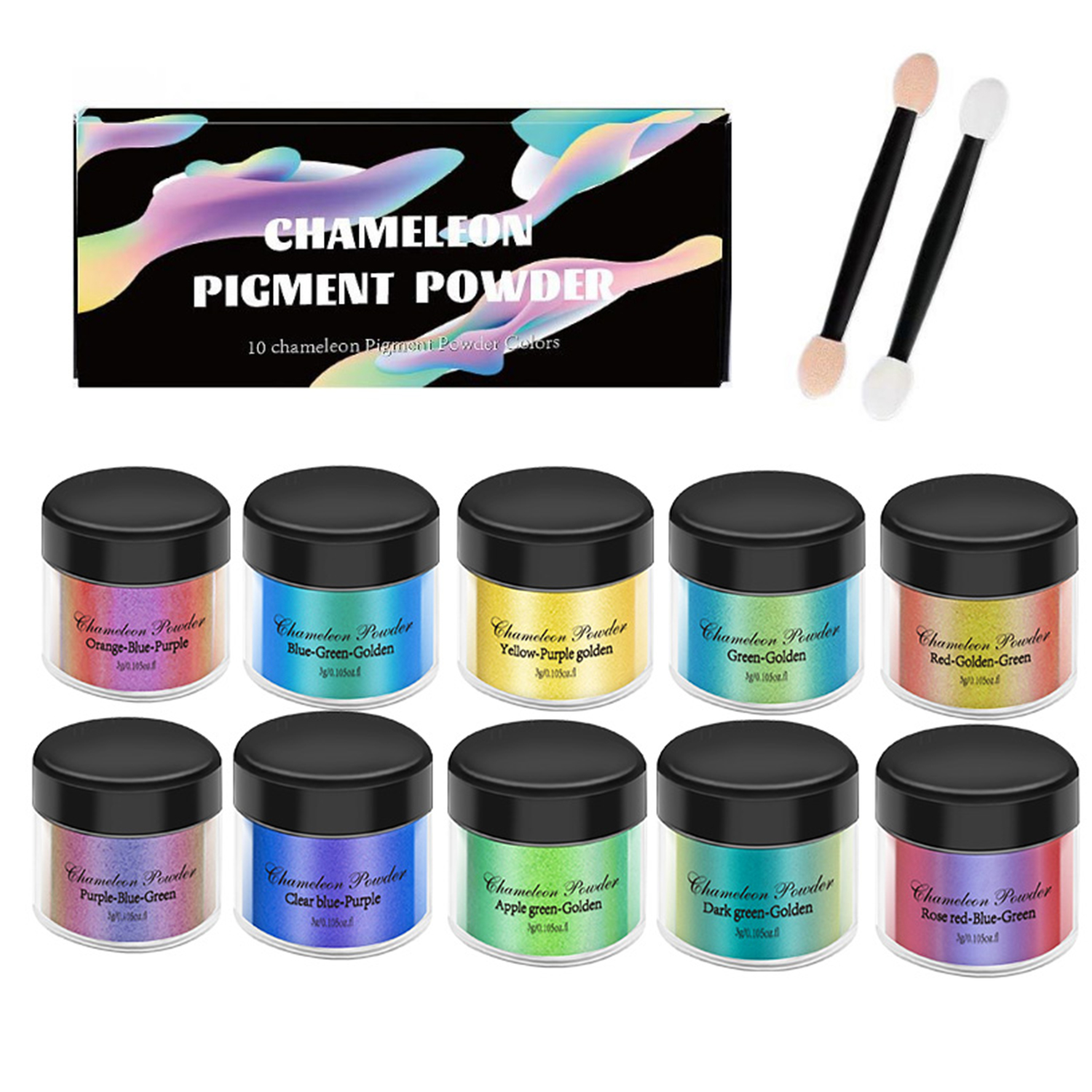 10/20pcs Mirror Chameleons Pig - Resin Pigment Set 评论和价格
