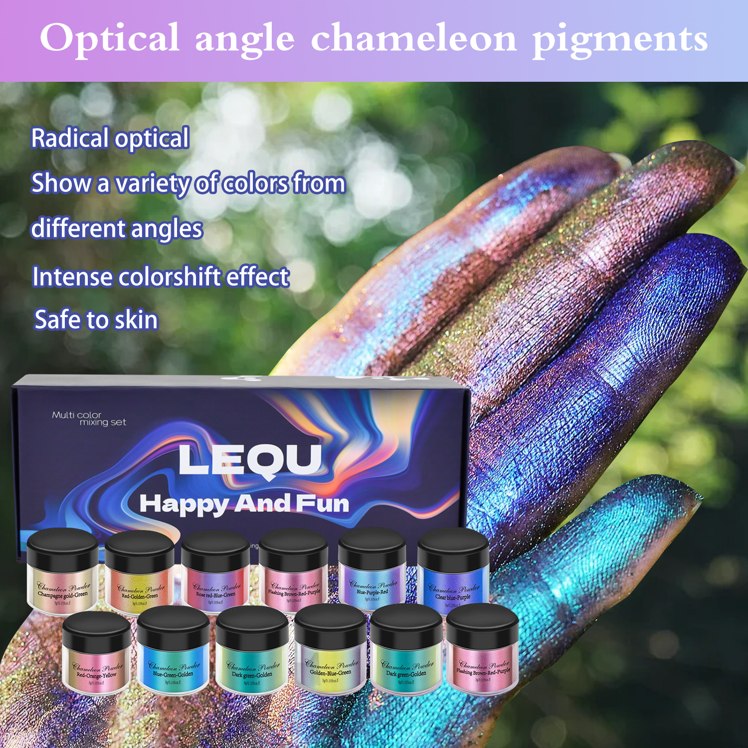 1 Set Chameleon Powder Nail Ch - Resin Glitter Pack 评论和价格