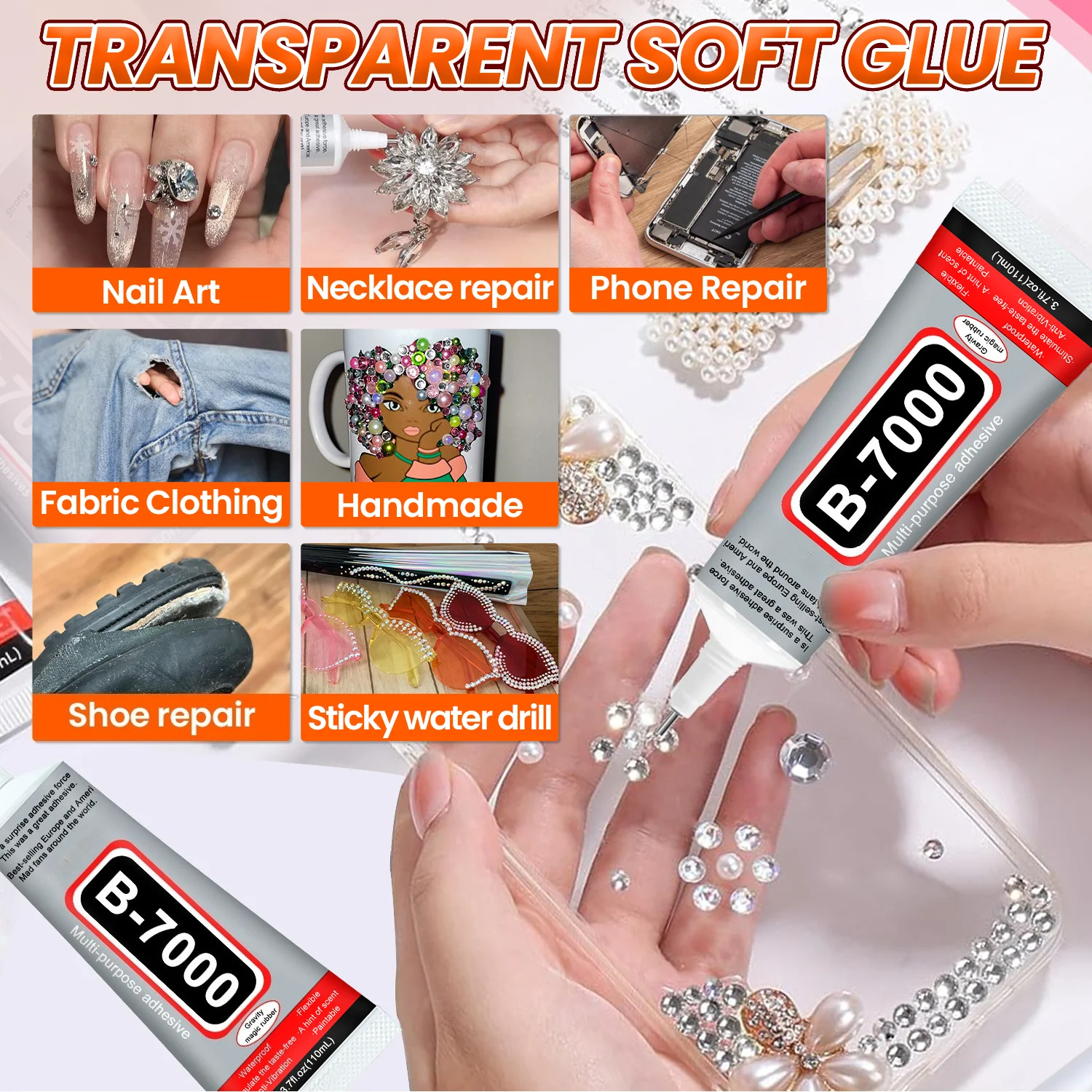 1-10Pcs B-7000 Super Glue Lool - Resin Craft Material 评论和价格