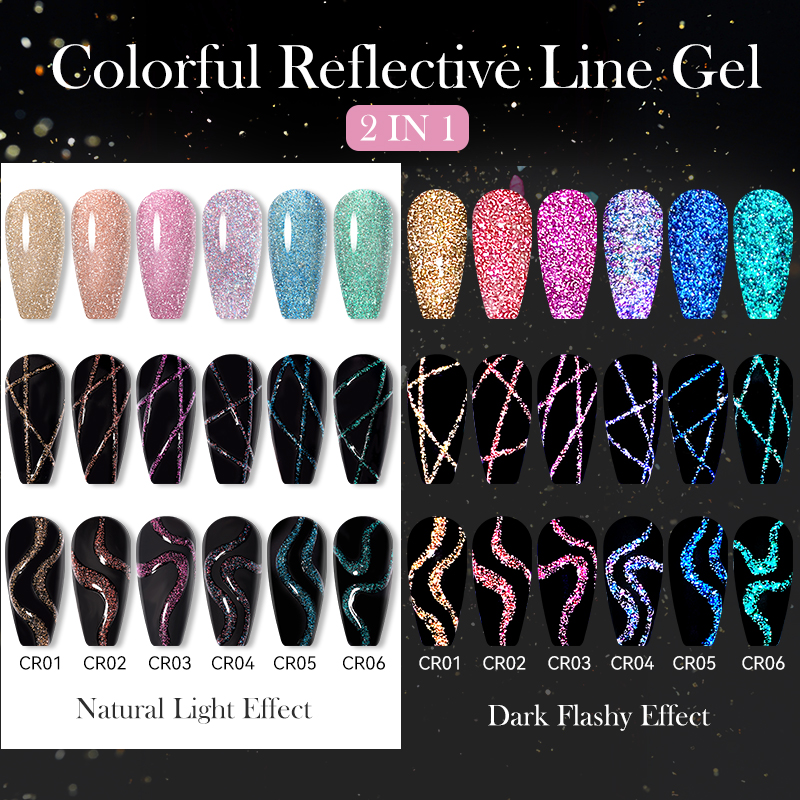 LILYCUTE 6Pcs/Set 5ml Reflecti - Resin Glitter Pack 评论和价格