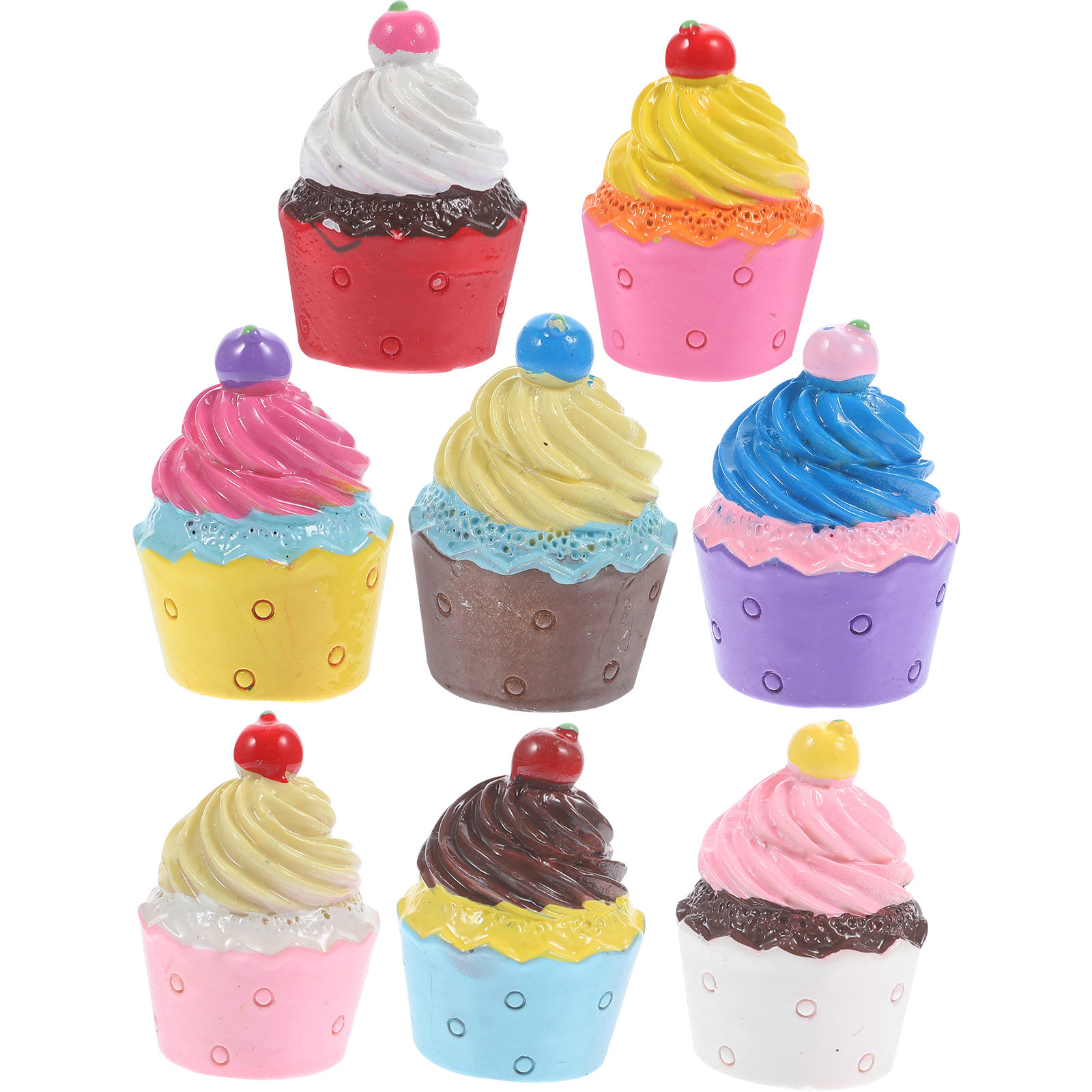 8Pcs Resin Simulated Cupcake D - Resin Crafts Diy 评论和价格