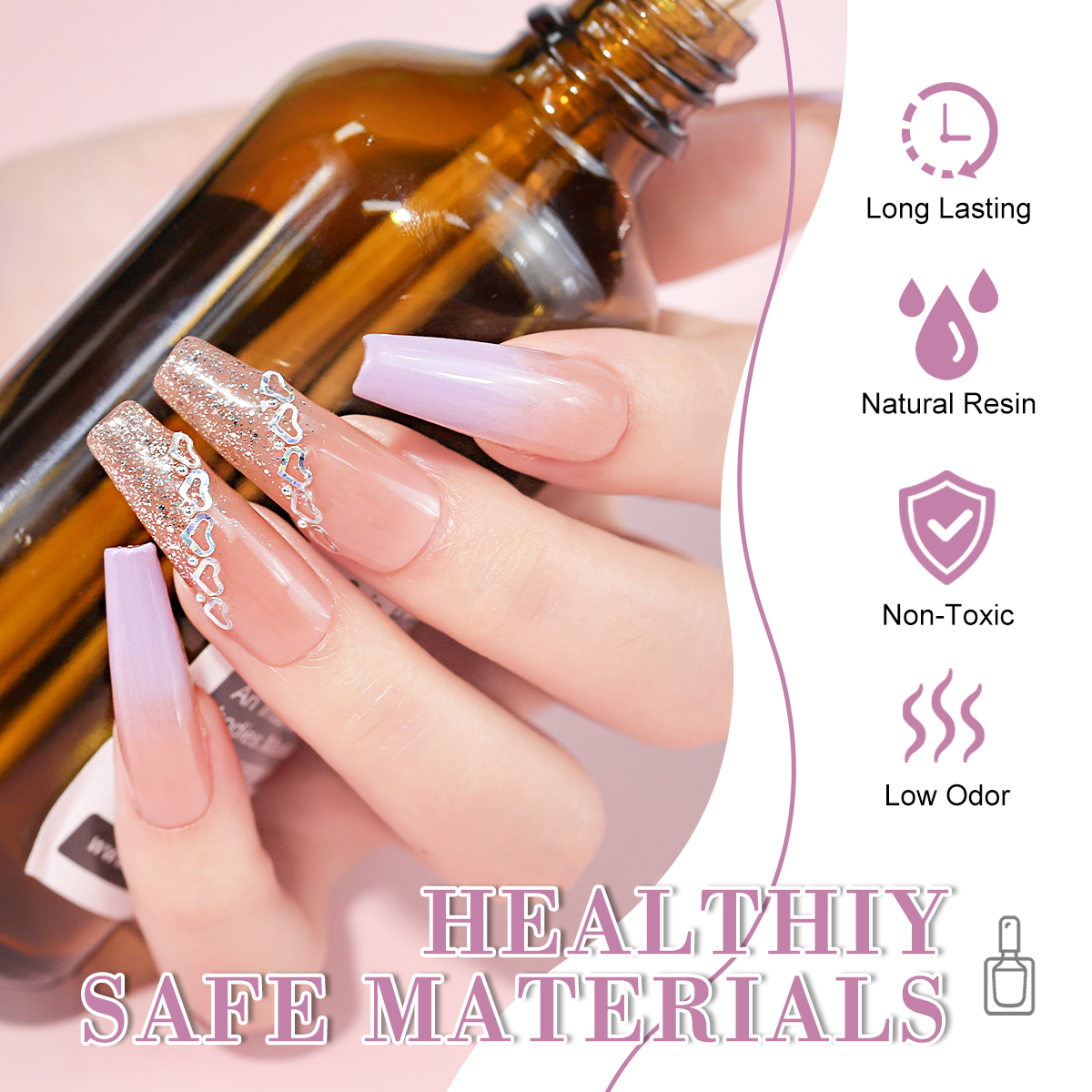 LIMEGIRL 18 PCS Gel Nail Polis - Resin Glitter Pack 评论和价格