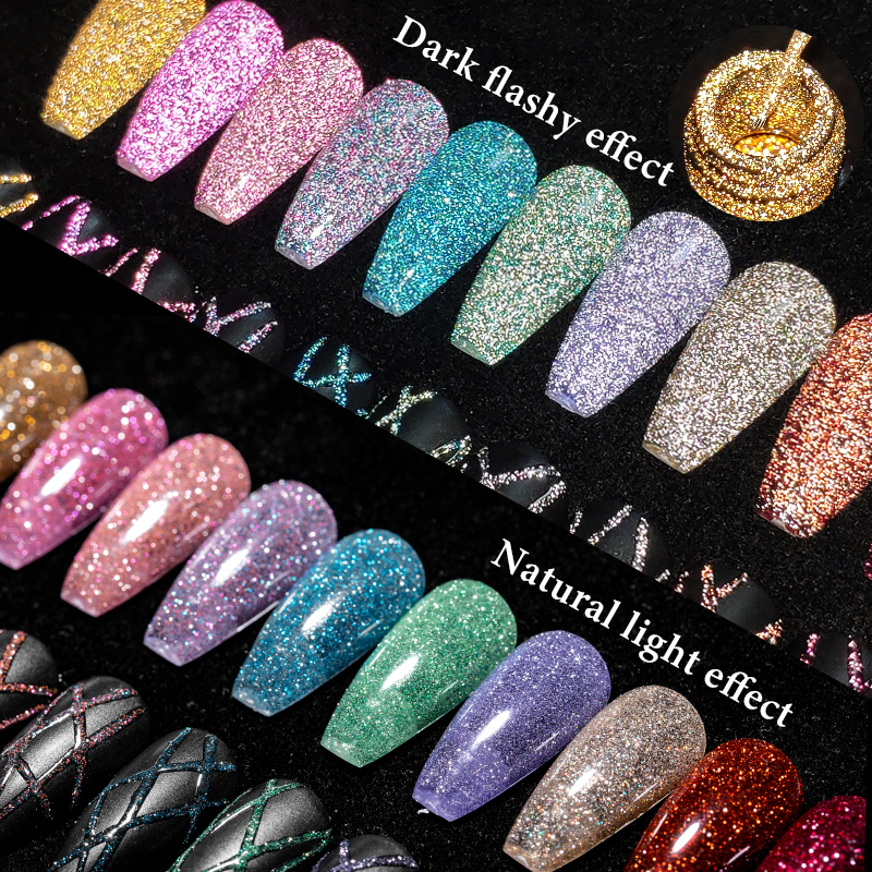 2/4/6pcs Reflective Glitter Li - Resin Glitter Pack 评论和价格