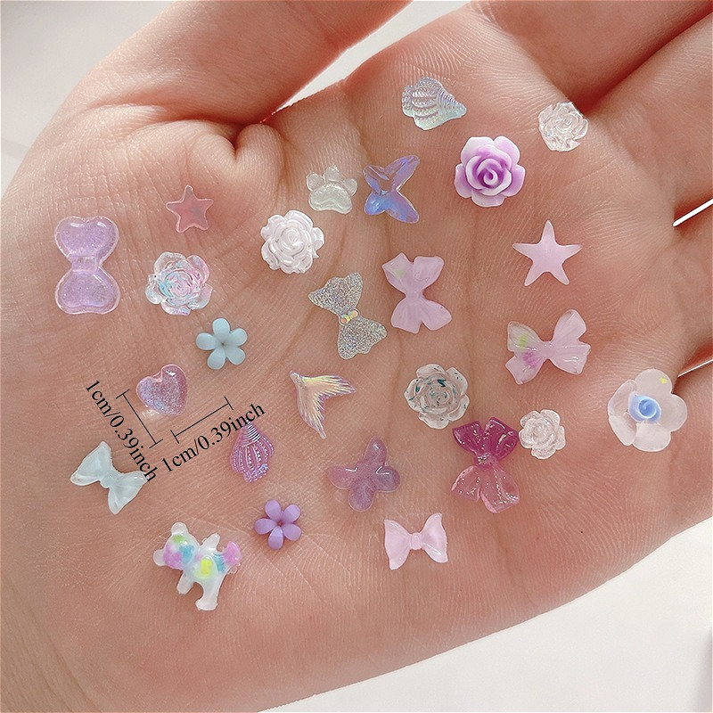 50pcs/pack Luminous Light Resi - Resin Glitter Pack 评论和价格
