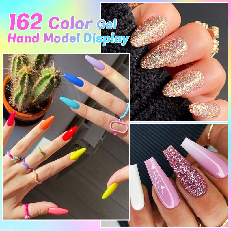 6Pcs/Set 10ML Gel Nail Polish  - Resin Glitter Pack 评论和价格