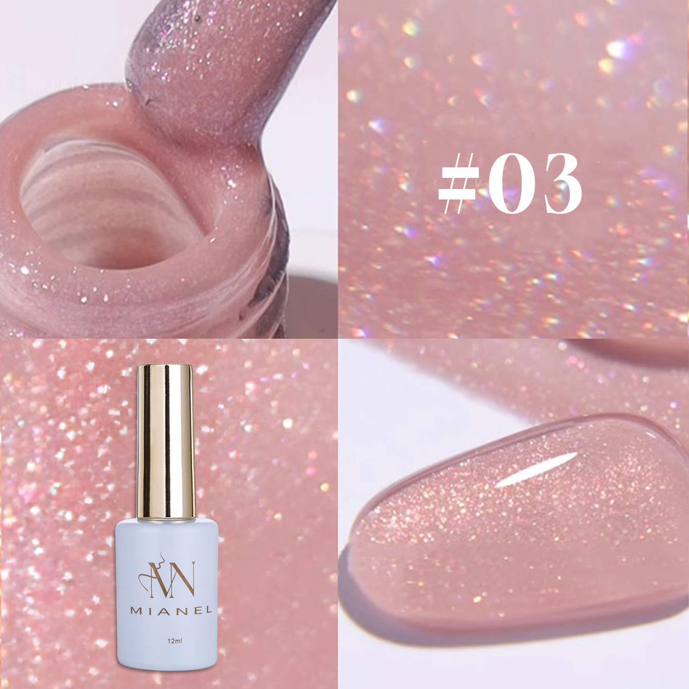 MIANEL 12ML 1PCS Fugitive Whit - Resin Glitter Pack 评论和价格