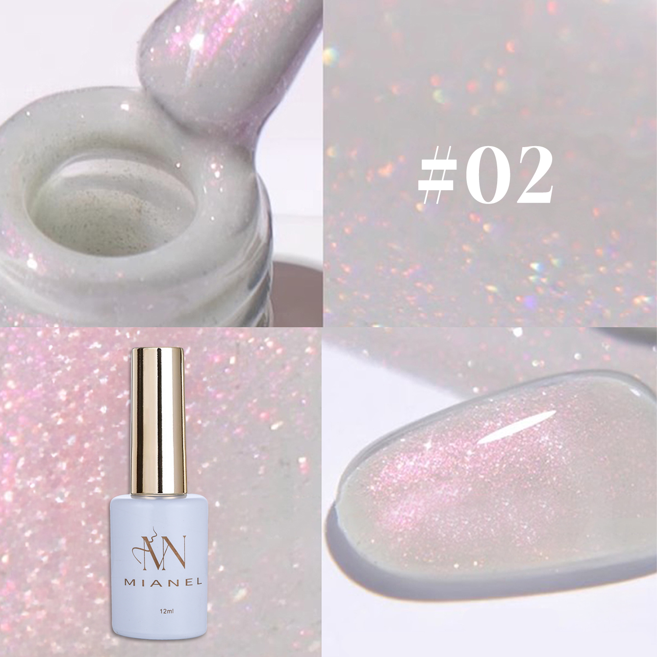 MIANEL 12ML 1PCS Fugitive Whit - Resin Glitter Pack 评论和价格