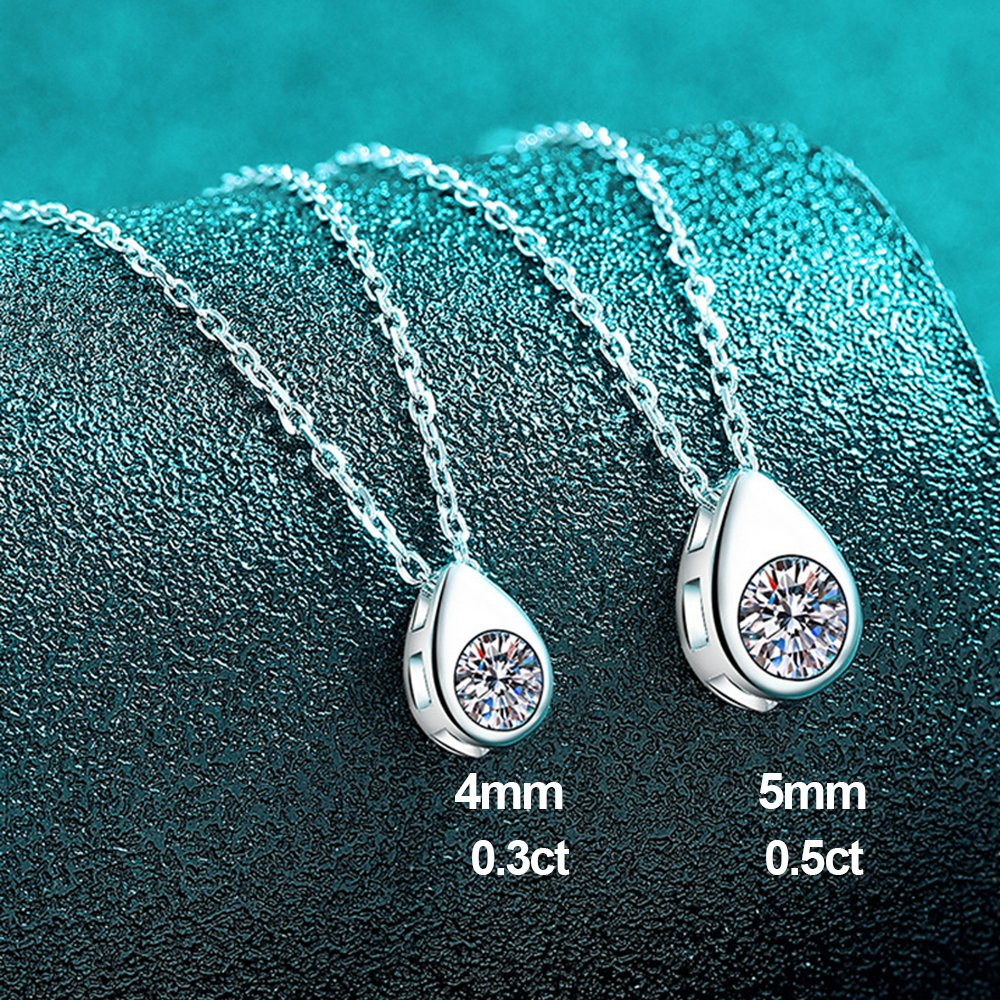 0.3/0.5CT Solitaire Diamond Mo - Bezels Set Pendant 评论和价格