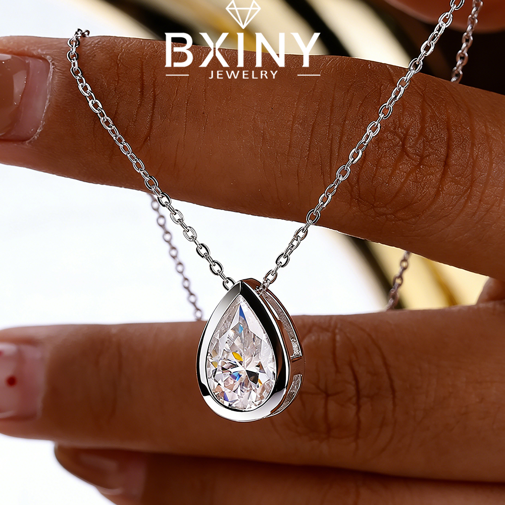 BXINY 4Carat Bezel Set WaterDr - Bezels Set Pendant 评论和价格