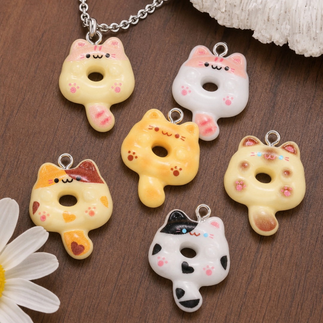 10Pcs Kawaii Cartoon Cat Resin - Resin Crafts Diy 评论和价格