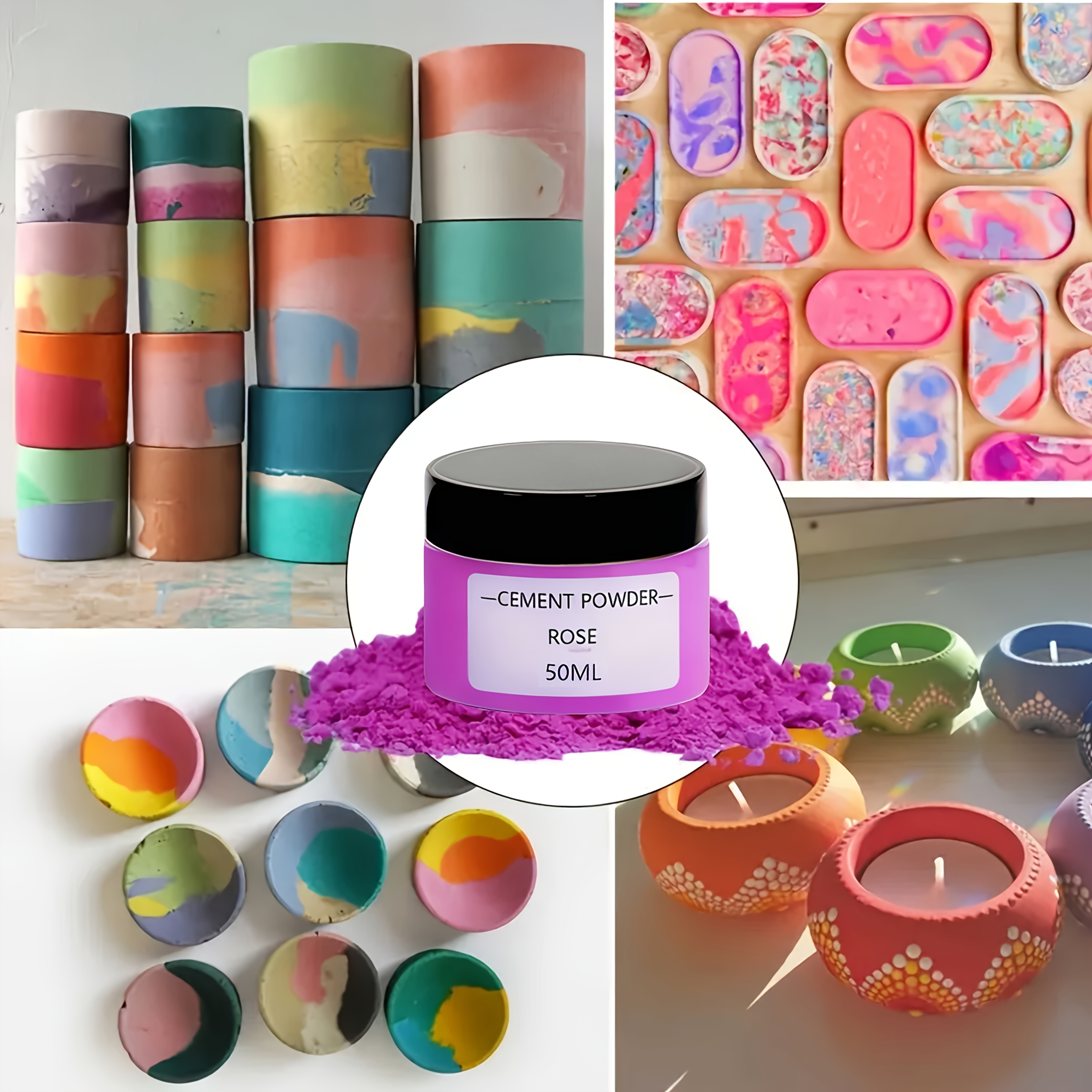 6-Color Gypsum Cement Pigment  - Resin Pigment Set 评论和价格