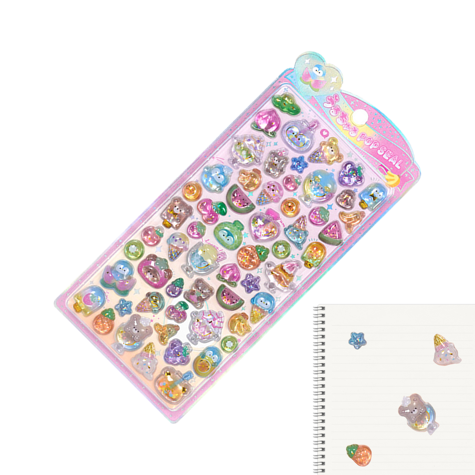 Cute Animal Sticker Pack 3D Sp - Resin Glitter Pack 评论和价格