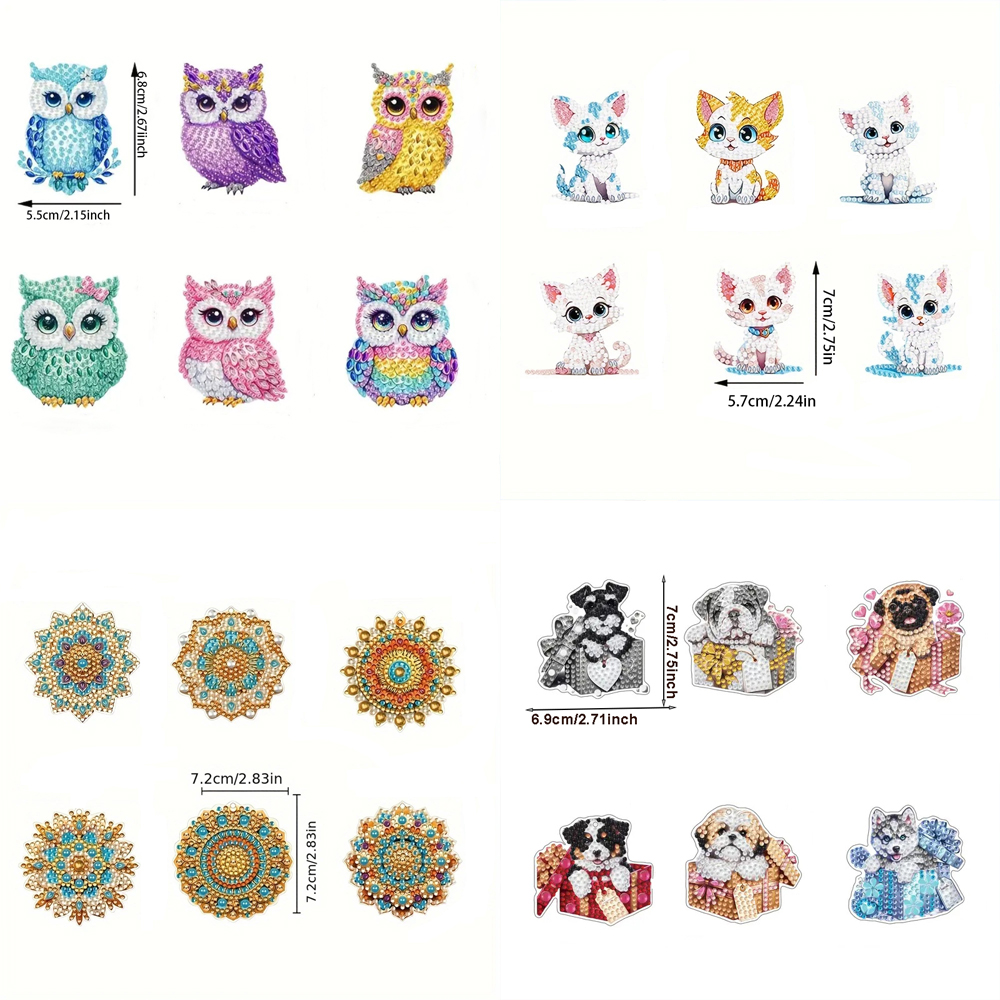 6-piece/set DIY Diamond Keycha - Resin Craft Supplies 评论和价格