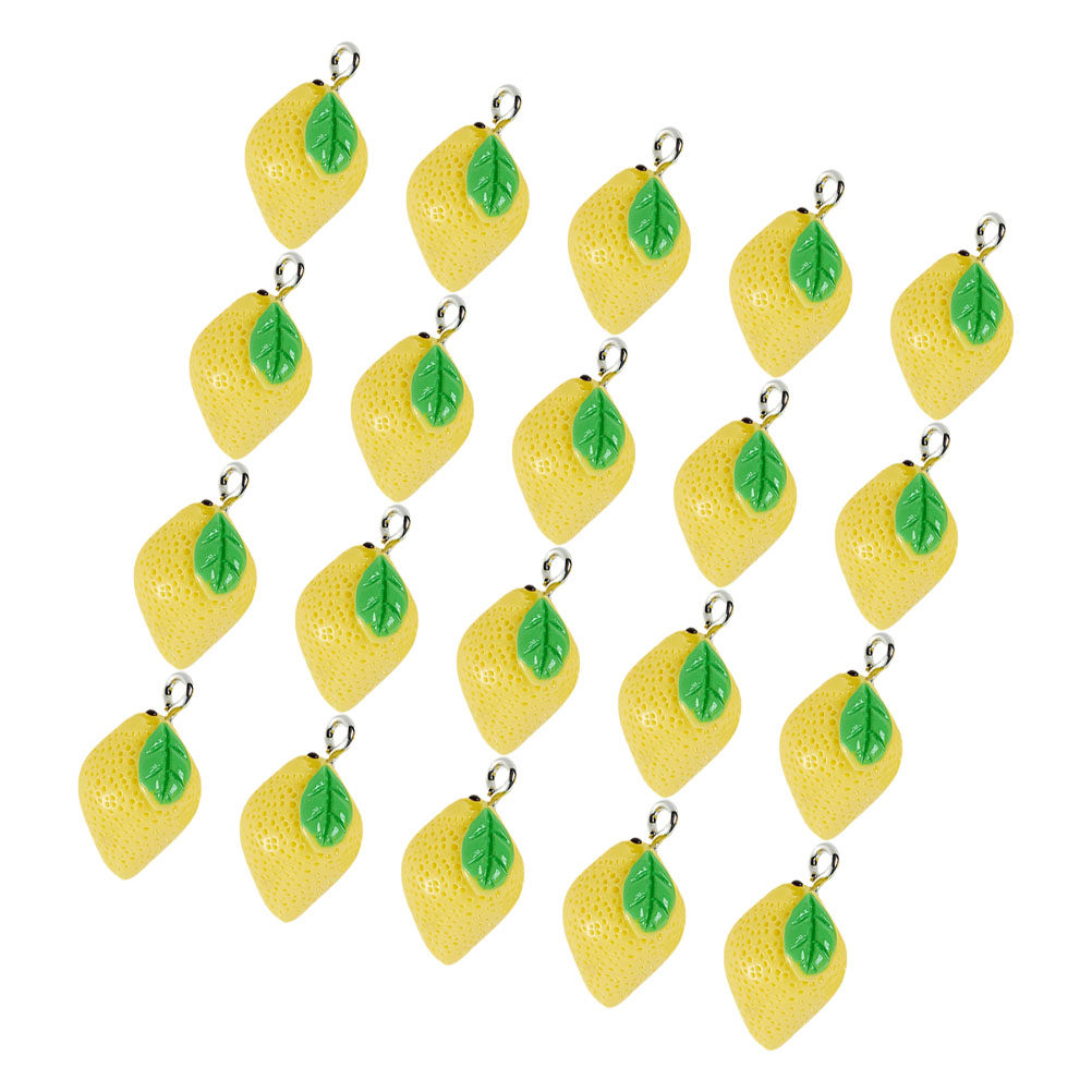 20Pcs Resin Lemon Charms Fruit - Resin Crafts Diy 评论和价格