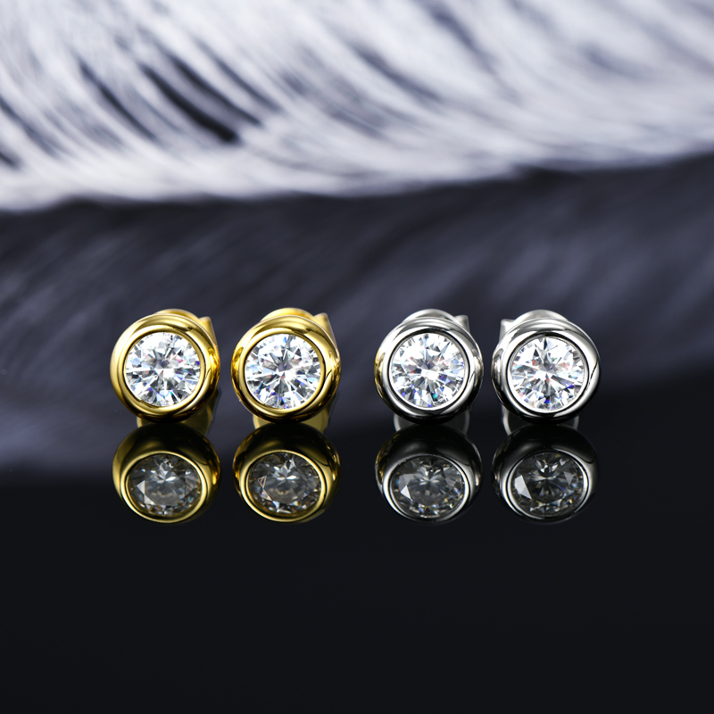 IOGOU 6.5mm 1ct Bezel Moissani - Bezels Set Pendant 评论和价格