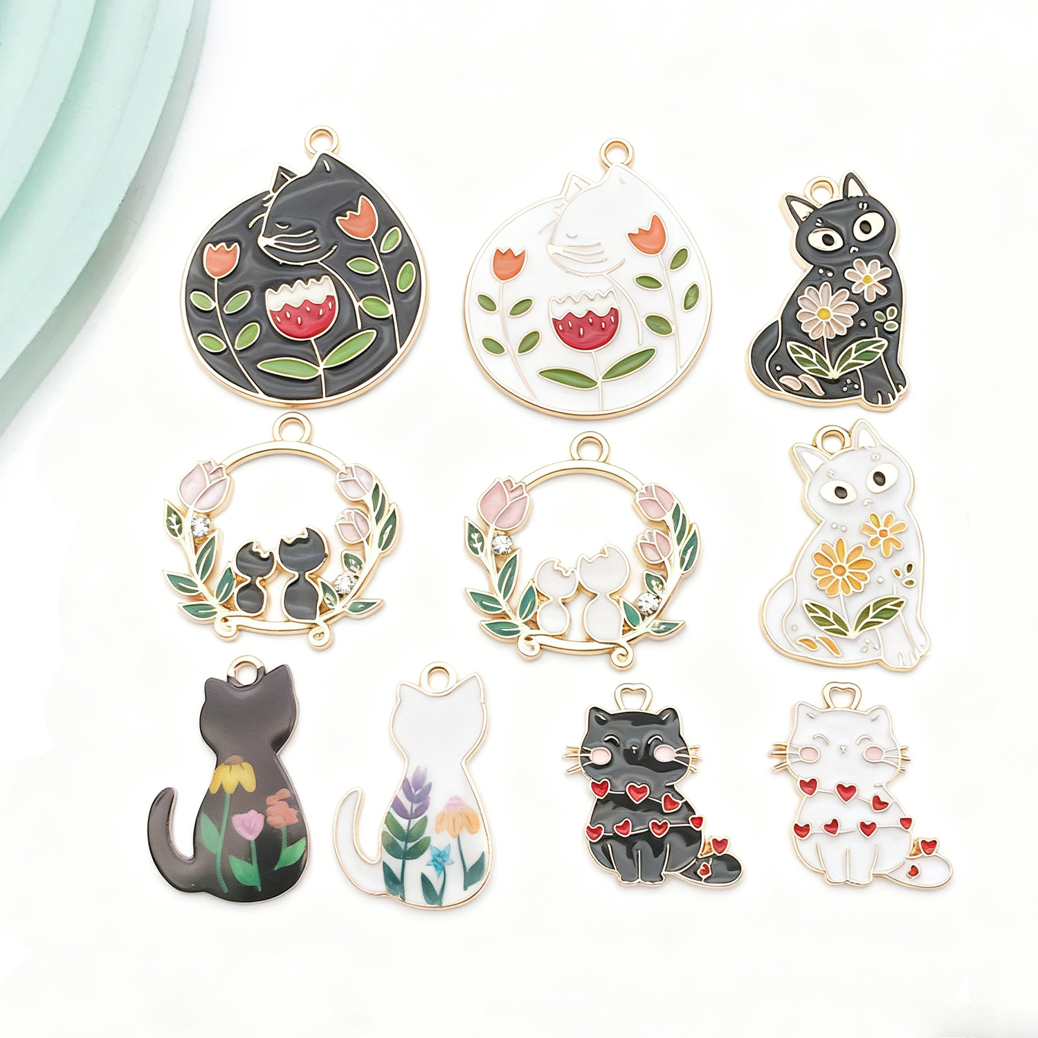 5/10pcs Resin Popular Cat Char - Resin Craft Material 评论和价格
