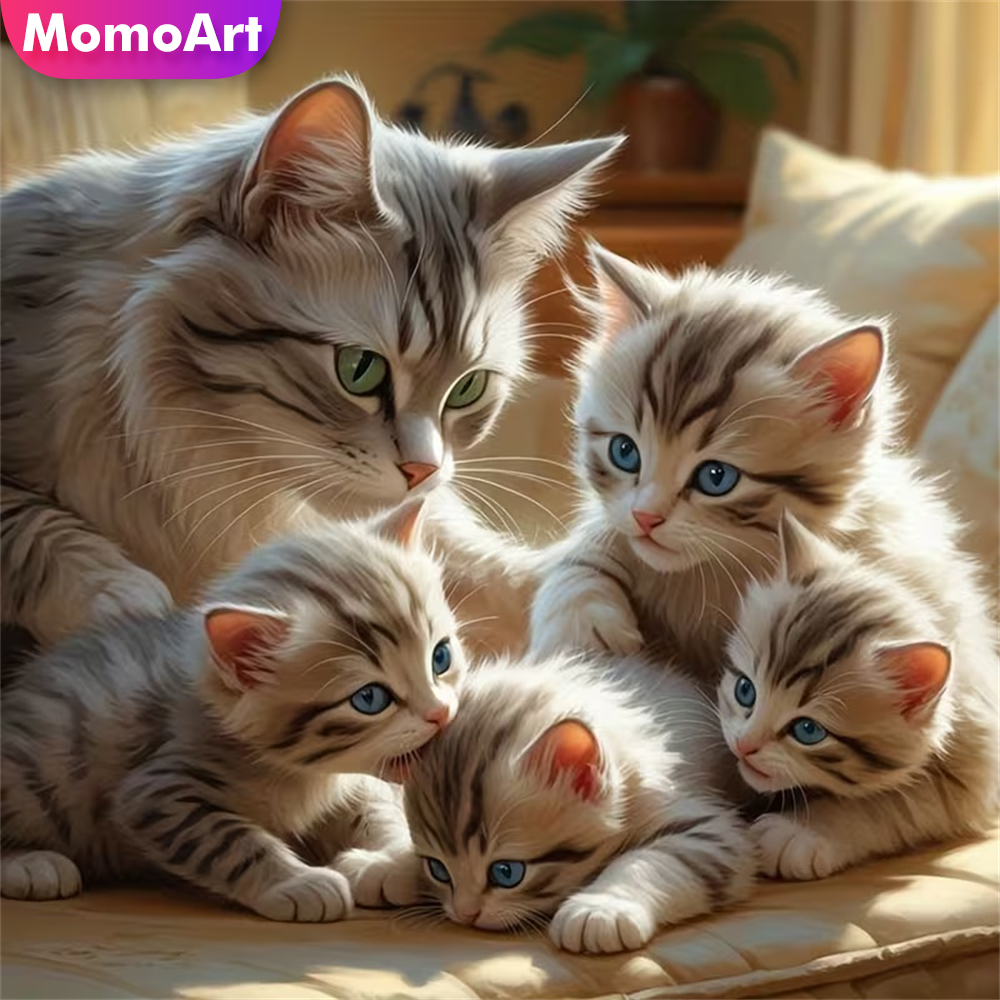 Momoart DIY Diamond Mosaic Cat - Resin Craft For Beginners 评论和价格