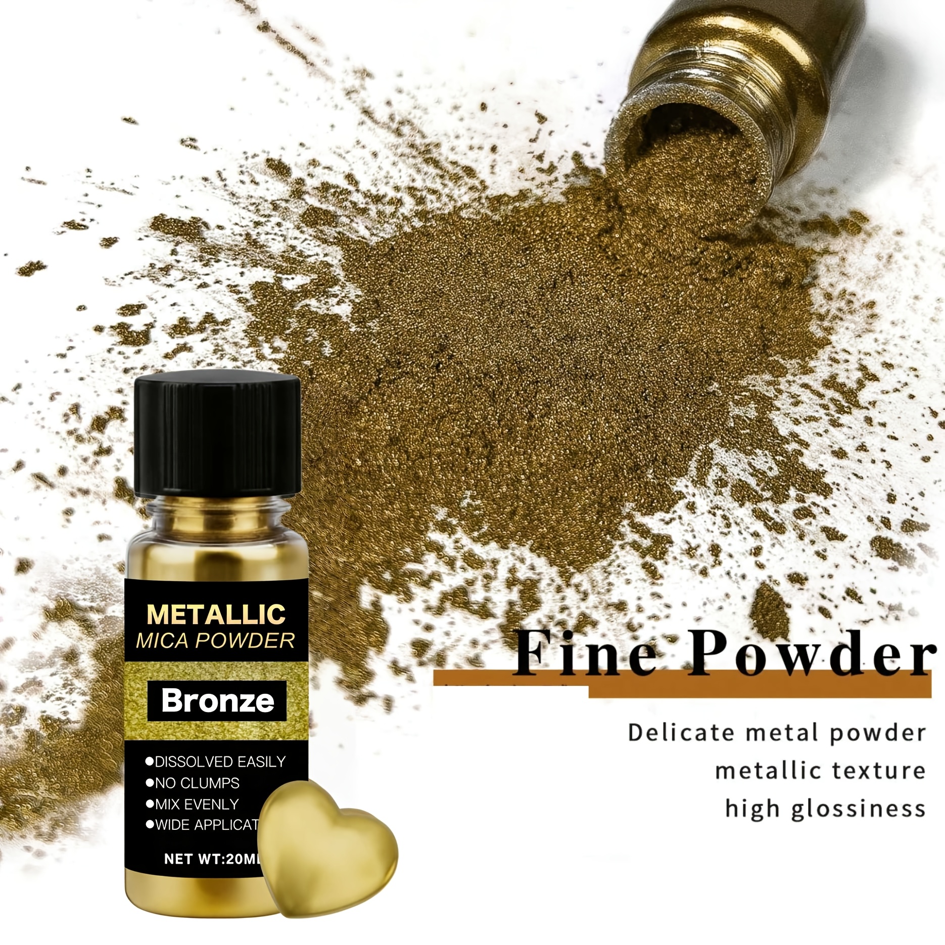Metallic Mica Powder, Brushed  - Resin Pigment Set 评论和价格