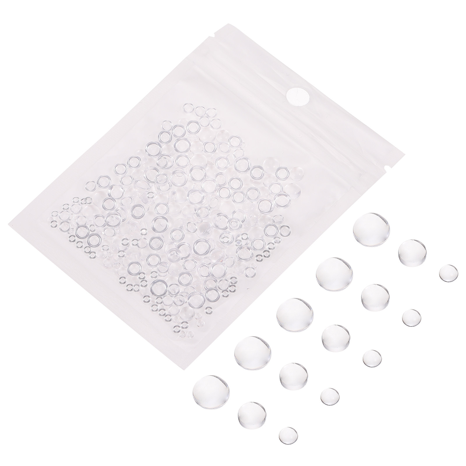 350Pcs Flat Round Resin Patche - Resin Craft Material 评论和价格