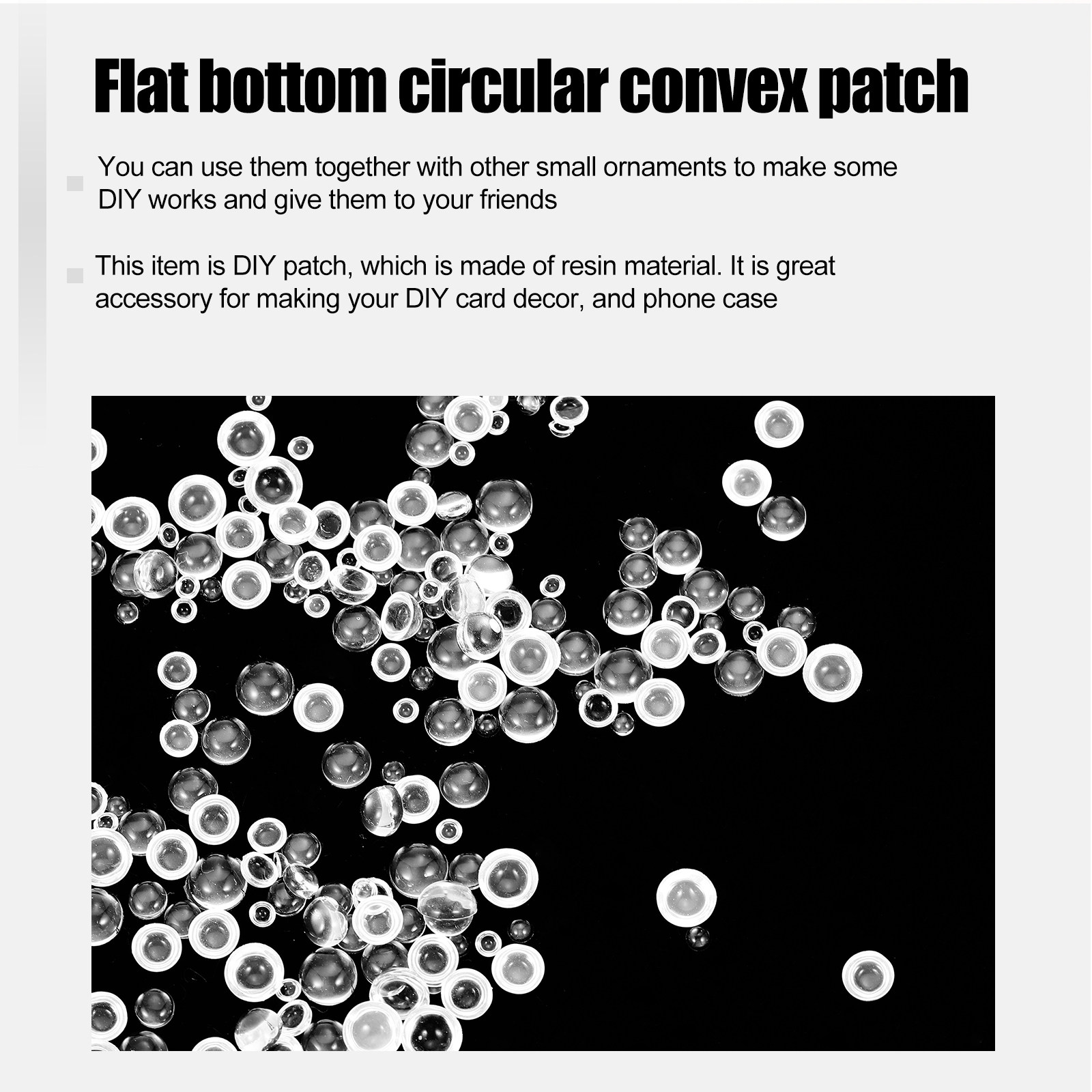 350Pcs Flat Round Resin Patche - Resin Craft Material 评论和价格