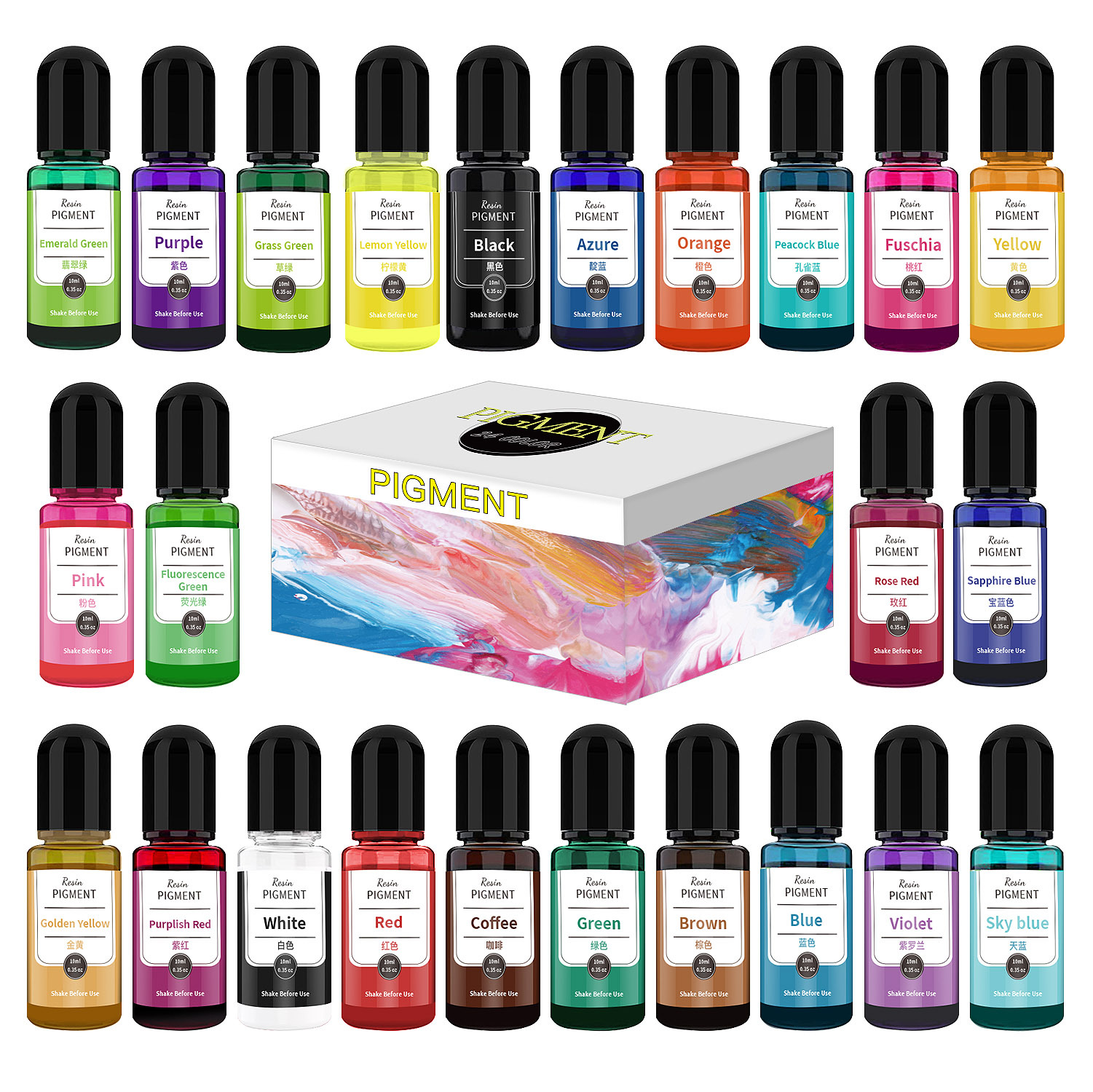 24/30 Colors Set 10ml Epoxy Re - Resin Pigment Set 评论和价格