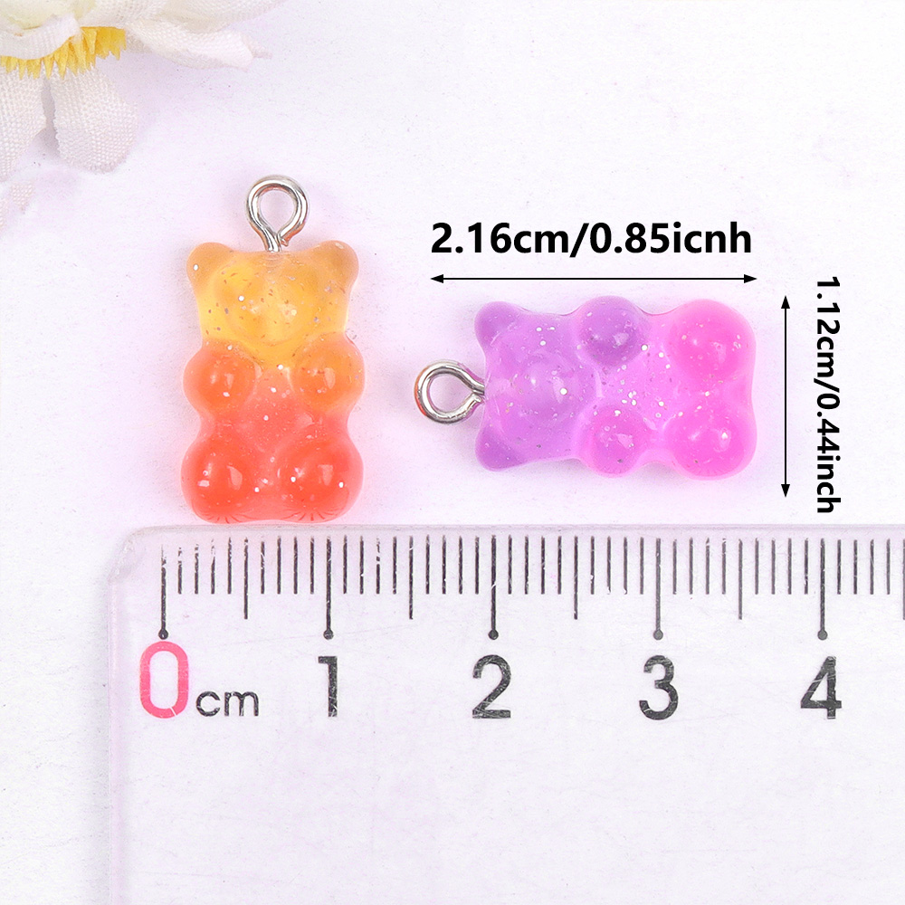60pcs Dual Color Resin Bear Sh - Resin Craft Material 评论和价格
