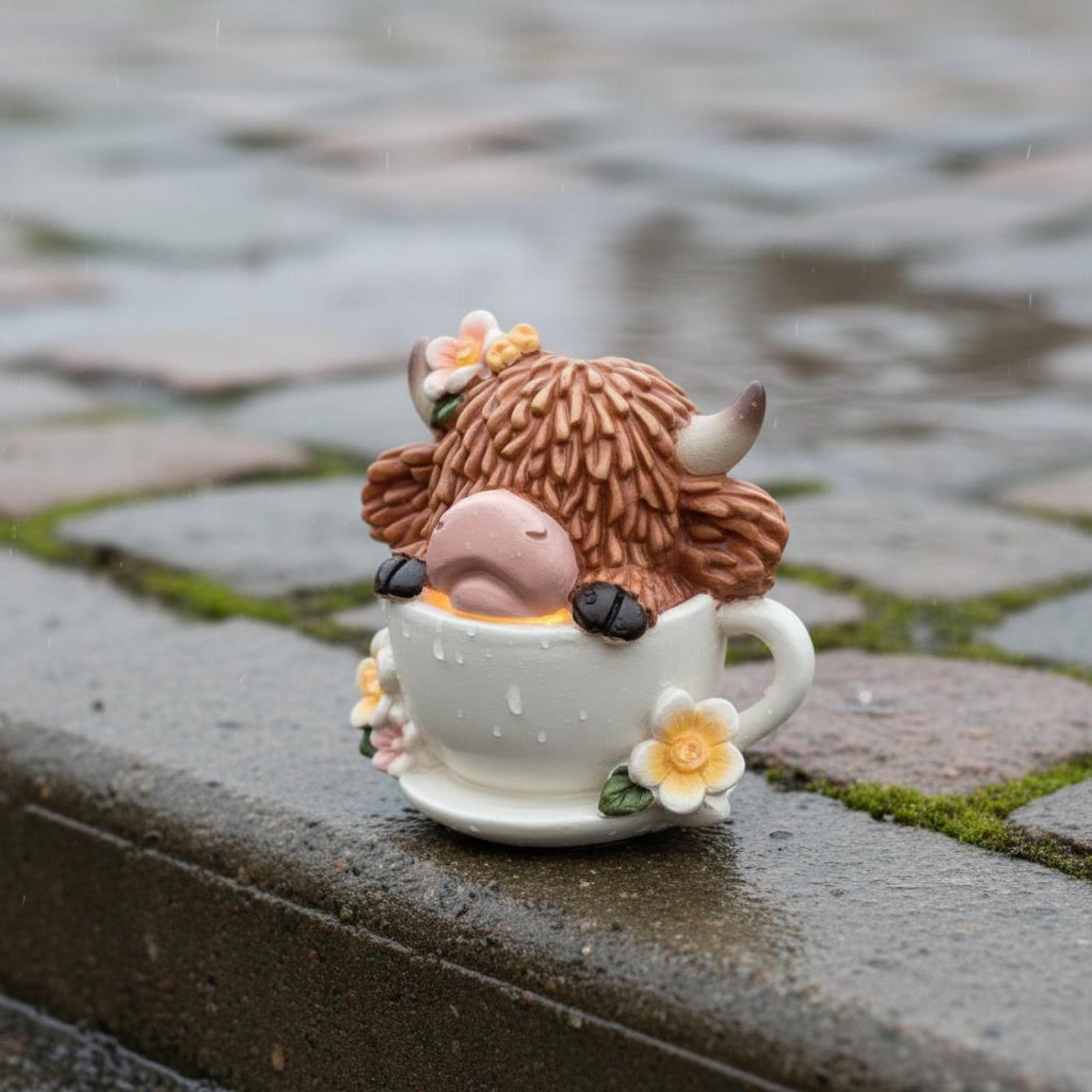 Highland Cow Garden Light Resi - Resin Crafts 评论和价格