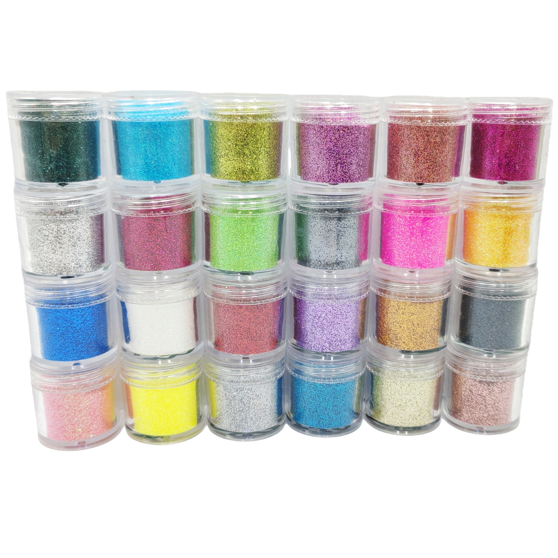 24-Color Cosmetic Iridescent H - Resin Glitter Pack 评论和价格