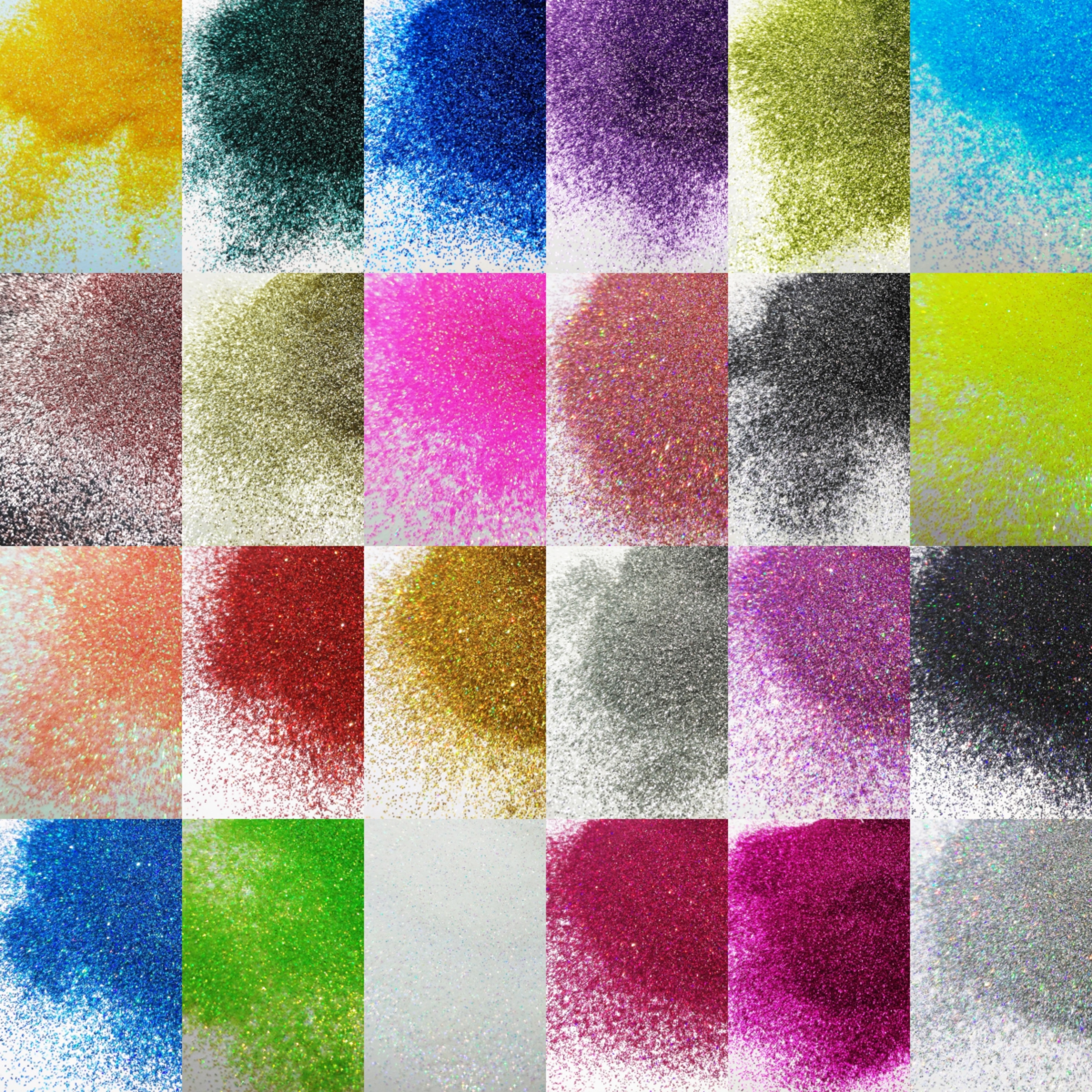 24-Color Cosmetic Iridescent H - Resin Glitter Pack 评论和价格