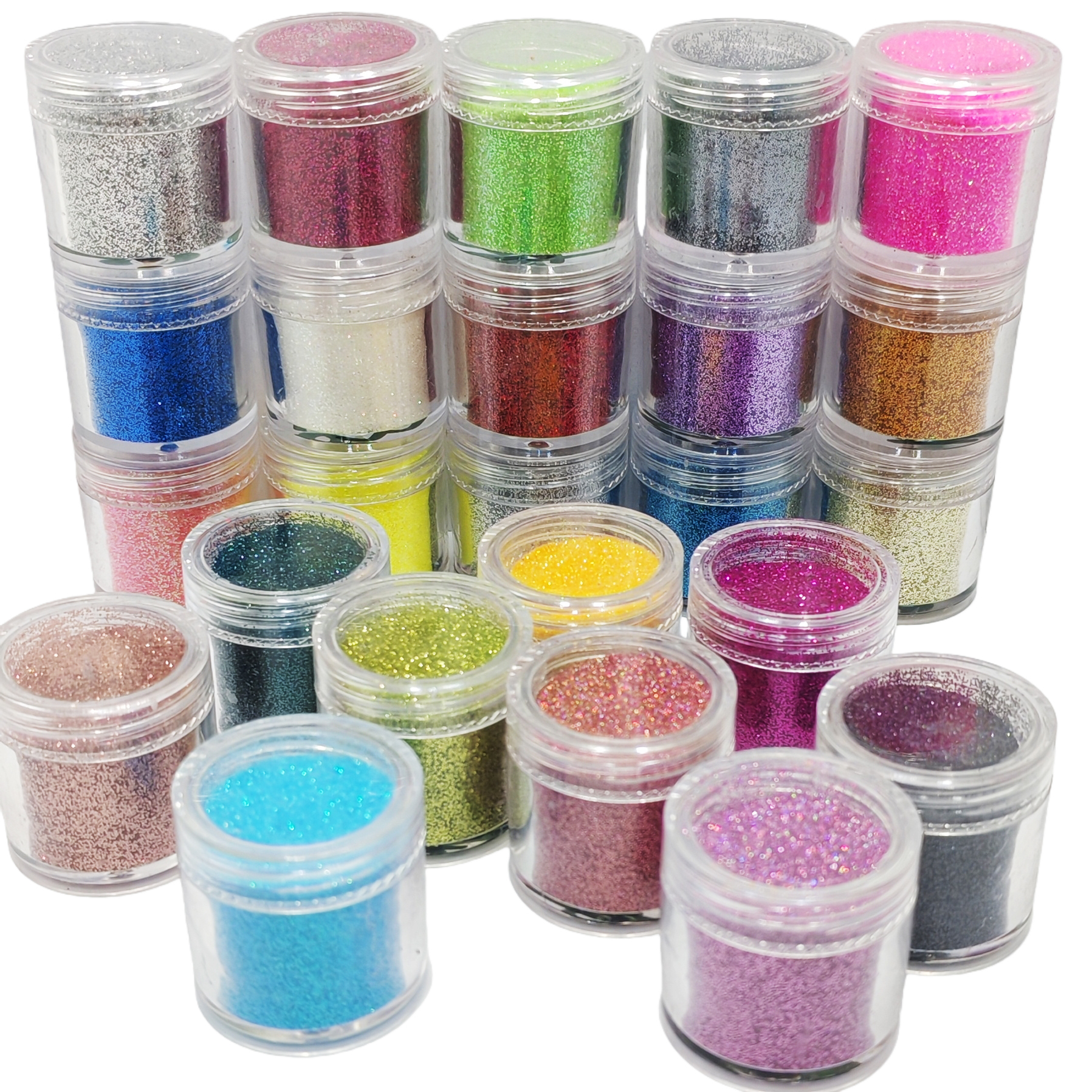 24-Color Cosmetic Iridescent H - Resin Glitter Pack 评论和价格