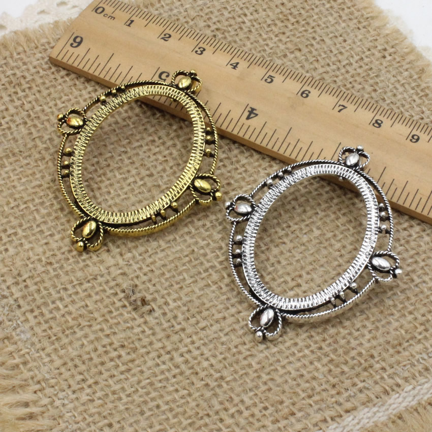 Fit 30x40mm Oval Cabochon Anti - Bezels Set Pendant 评论和价格