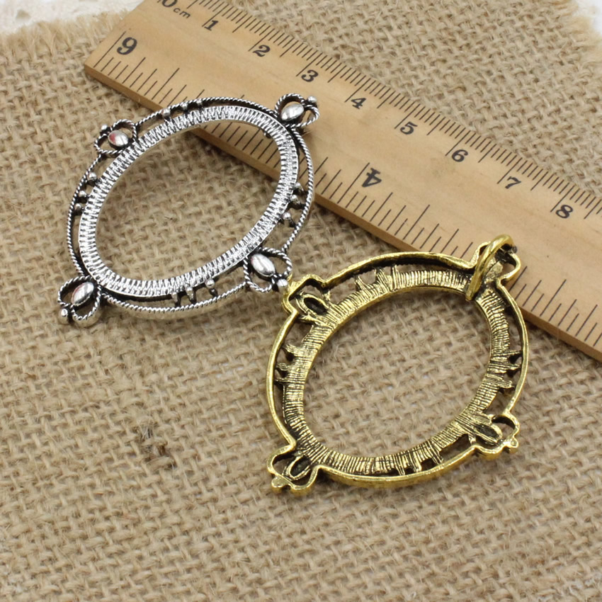 Fit 30x40mm Oval Cabochon Anti - Bezels Set Pendant 评论和价格