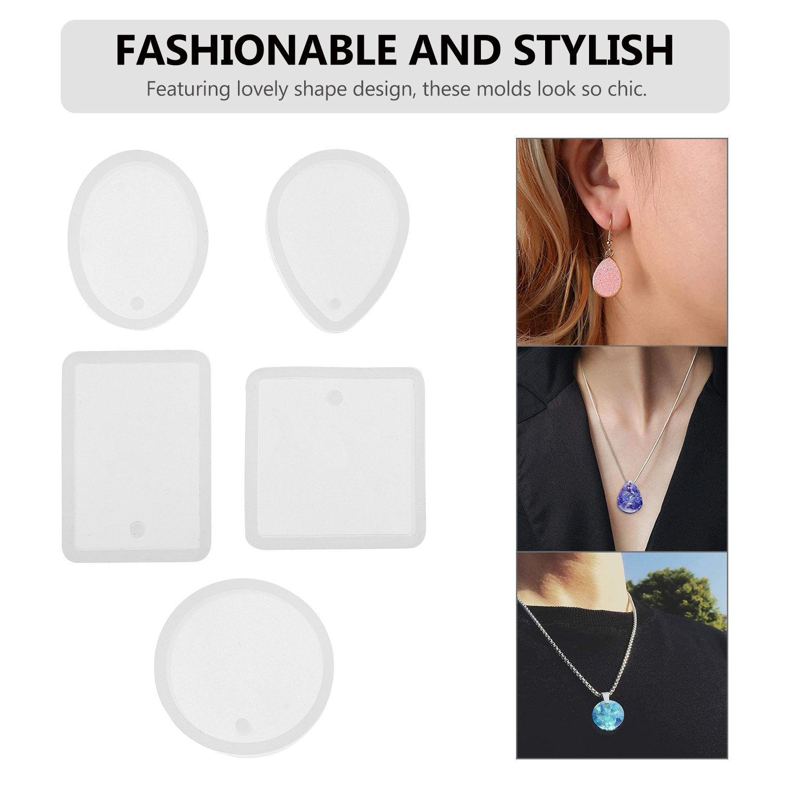 10pcs Pendant Mold Set Silicon - Resin Crafts Diy 评论和价格