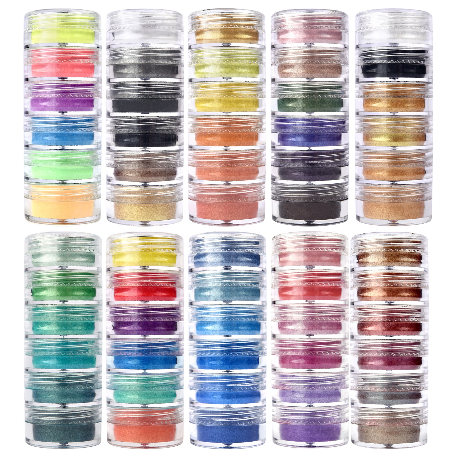6 Colors/Set Pearlescent Powde - Resin Pigment Set 评论和价格