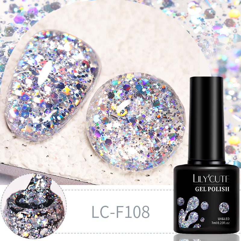 LILYCUTE 7ml 6Pcs/Set Glitter  - Resin Glitter Pack 评论和价格
