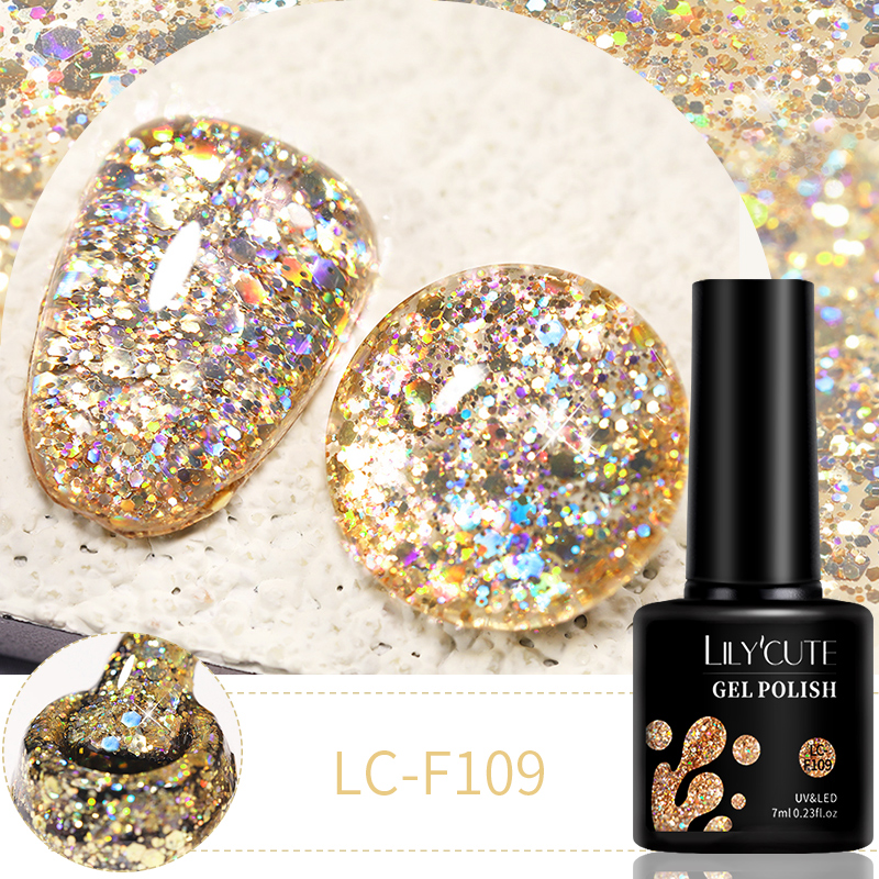 LILYCUTE 7ml 6Pcs/Set Glitter  - Resin Glitter Pack 评论和价格