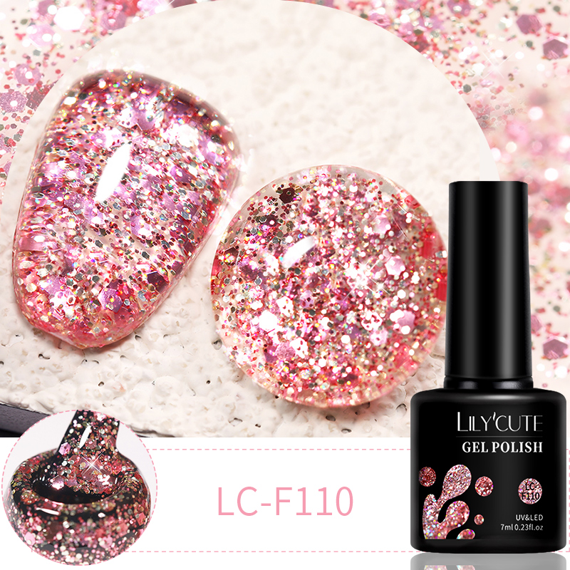 LILYCUTE 7ml 6Pcs/Set Glitter  - Resin Glitter Pack 评论和价格