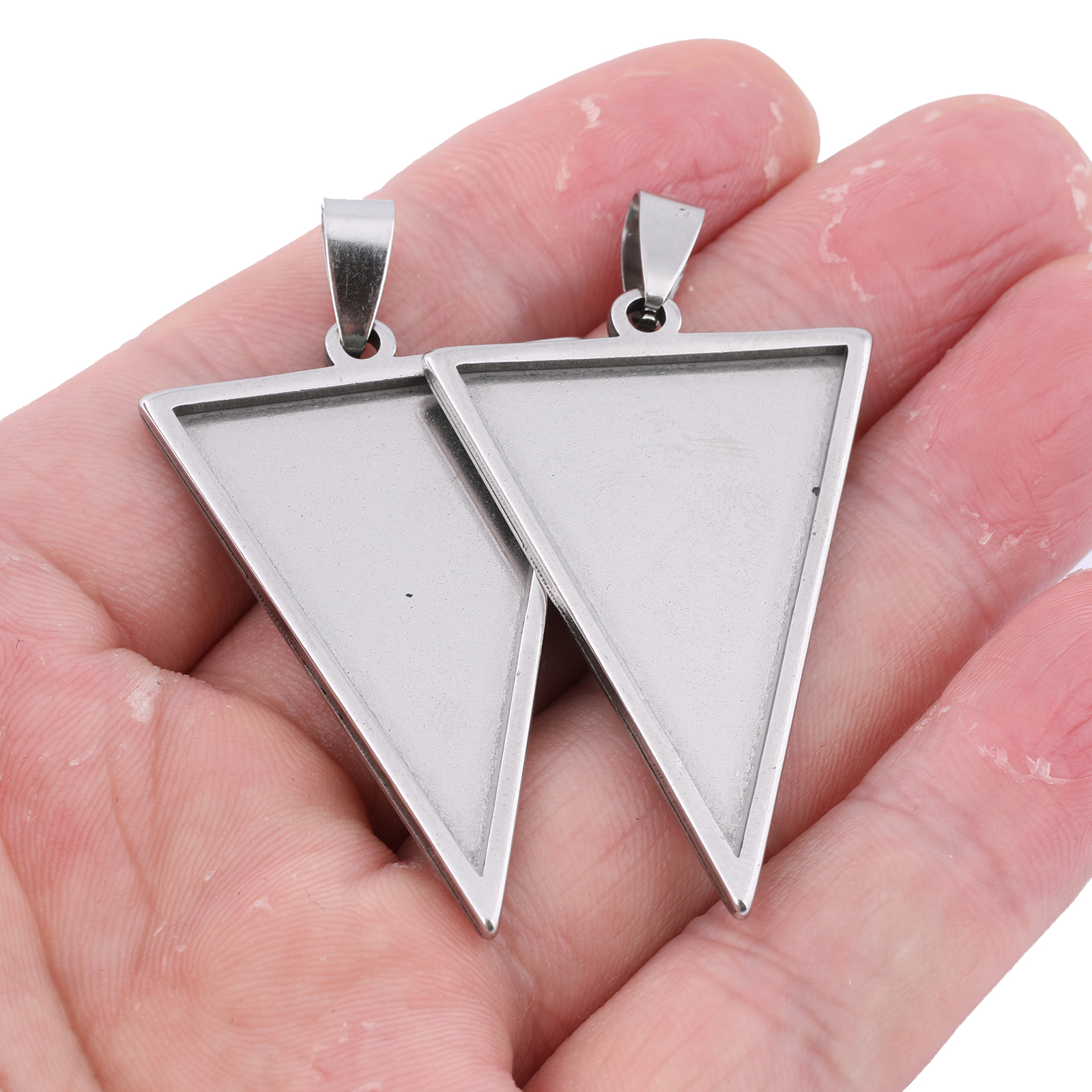 5pcs Stainless Steel 25x35mm T - Bezels Set Pendant 评论和价格